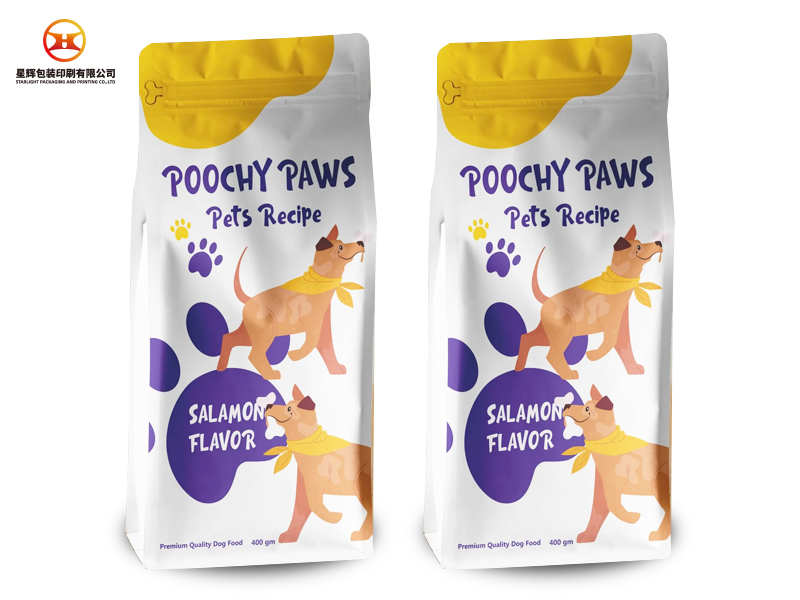 Back octagonal sealing bag