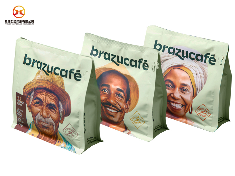 Back octagonal sealing bag