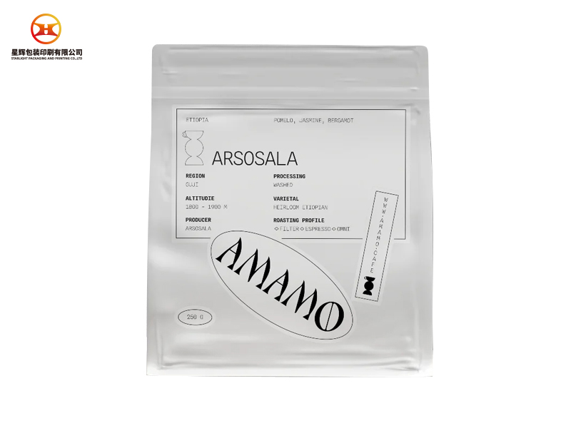 Back octagonal sealing bag