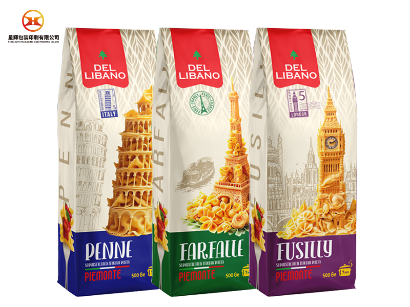 Back octagonal sealing bag