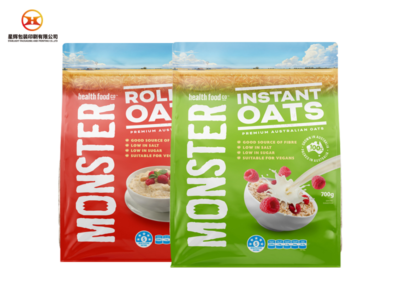 Back octagonal sealing bag