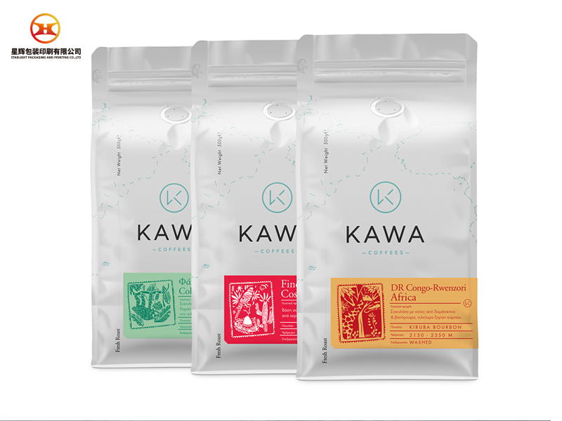 Back octagonal sealing bag